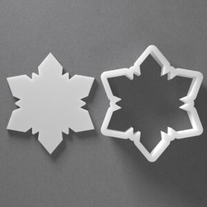 Black cookie Winter Snowflake Cookie Cutter Snow Flake Shape for Polymer Clay Jewelry Earrings Biscuit Fondant Craft Tool Mirrored Pair Suitable for Mini Medium Large Use