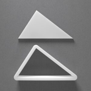 Black Scalene Acute Tall Triangle Cookie Cutter Mini To Large cookie Right Angle Shape Polymer Clay Jewelry And Earring Cutter Tool Mirrored Pair Set For Geometric Crafting Baking And