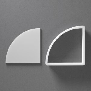 Quarter Circle Cookie Cutter Shark Fin Pizza Slice Shape Baking Tool for Cookies Biscuits Fondant Dough Clay Jewelry Making Earring Craft Decorating Party Baking and Daily Home Use