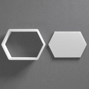 Black Hexagon Plaque Cookie Cutter From Mini To Large Ruby Gem Jewel Shape Polymer Clay Jewelry Earring Cutter Tool Mirrored Pair Set cookie Baking Fondant Biscuit Craft Modeling Art