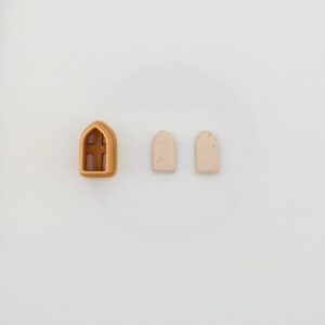 Church Window Earring Cutter for Polymer Clay Jewelry Making Religious Clay Cutter for Handmade Earrings Cathedral Window Design Tool for Spiritual Jewelry and DIY Craft Projects