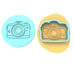 Camera Black Cookie Cutter Stamp Stencil Cookie Photography Baking Tool Photographer Party Cookies Camera Design Kids Activity Fondant Cake Decoration Baking Supplies Holiday Gifts