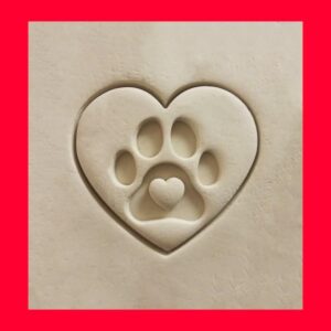 Black Dog Paw Heart Shaped Cookie Cookie Cutter Made in India for Dog Treat Baking Homemade Pet Snacks Crafts Animal Lover Gifts Paw Print Cookies and Pet Birthday Celebration Treats
