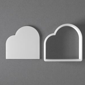 Black cookie Double Arch Cookie Cutter Mini To Large Alabaster Window Arc Shape Polymer Clay Jewelry And Earring Cutter Tool Mirrored Pair Set For Crafting Baking DIY Projects