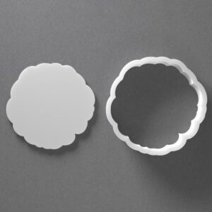 Black Irregular Scalloped Circle Cookie Cutter Mini to Large Pebble Shape for Polymer Clay Jewelry Earring Making Mirrored Pair Set cookie Craft Tool India