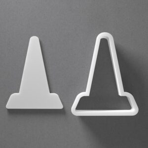 Black Traffic Cone Cookie Cutter Mini to Large Road Safety Shape for Polymer Clay Jewelry Earring Making Mirrored Pair Set cookie Craft Tool India