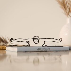 Swimming Athlete Line Art Figure Plastic Minimal Sports Decor Gift for Swimmer Home Office Shelf Display Sculpture for Study Room Living Space India