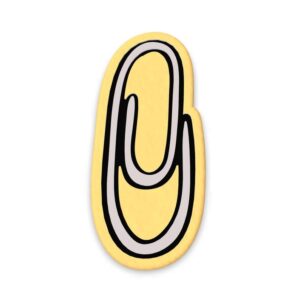 Black Paper Clip Cookie Cutter Stamp Stencil Debosser with Sharp Edges Durable Plastic Baking Mold for Cookies Fondant Biscuits Sandwiches Pancakes Crafts Classroom School Teacher Kids