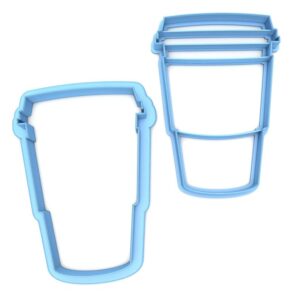 Cookie Set of 2 Coffee Cup Cookie Cutters for Cafe, Barista, Biscuit, Fondant, Sugar Craft, Clay Modeling, Cupcake Decoration, Coffee Lover Gifts, Themed Treats, Made in India