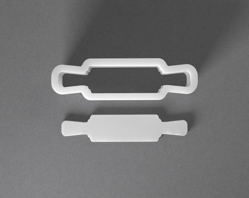 Black Rolling Pin Cookie Cutter Mini to Large Shape for Polymer Clay Jewelry Earring Making Mirrored Pair Set cookie Craft Tool Made in India for Daily Creative Use - Image 2