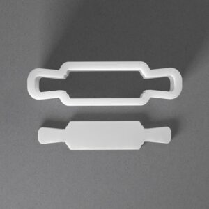 Black Rolling Pin Cookie Cutter Mini to Large Shape for Polymer Clay Jewelry Earring Making Mirrored Pair Set cookie Craft Tool Made in India for Daily Creative Use