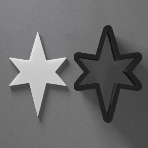Elongated Star Shape Polymer Clay Cutter with Sharp Tapered Edge for Clean Cutting, Jewelry and Earring Tool for Mini Studs and Pendant Sets, Cookie Cutter for Celestial Craft