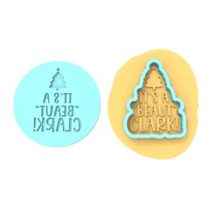 Its a Beaut Clark Black Cookie Cutter Stamp Stencil Cookie Christmas Vacation Baking Tool Holiday Movie Party Cookies Family Celebration Treats Funny Quote Desserts Fondant Craft Bakin