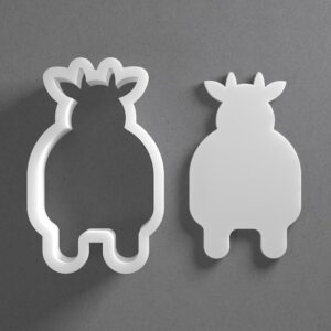Black cookie Stylized Cartoon Cow Farm Animal Cookie Cutter Set for Polymer Clay Jewelry Earrings Biscuit Fondant Craft Tool Mirrored Pair Suitable Mini Medium Large Sizes