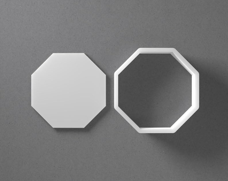 Octagon Cookie Cutter Polygon Shape cookie Baking Tool for Cookies Biscuits Fondant Dough Clay Jewelry Making Earring Craft Decorating Party Baking and Home Use - Image 2