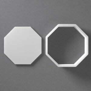Octagon Cookie Cutter Polygon Shape cookie Baking Tool for Cookies Biscuits Fondant Dough Clay Jewelry Making Earring Craft Decorating Party Baking and Home Use