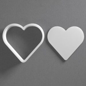 Black Heart Cookie Cutter Simple Shape cookie Tool for Cookies Biscuits Fondant Dough Clay Jewelry Making Earring Craft Decorating Baking Daily Home Use Mirrored Pair Set