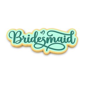 Black Bridesmaid Cookie Cutter Plastic Outline Stamp and Stencil for Wedding, Engagement, Bridal Shower, and Bachelorette Cookies Fondant Pastry Biscuit Decorating Tool India