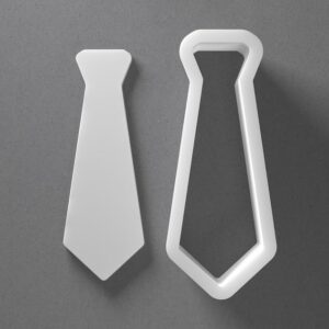 Black cookie Tie Cookie Cutter Set for Polymer Clay Jewelry Earrings Biscuit Fondant Craft Tool Mirrored Pair Suitable Mini Medium Large Sizes for Baking Formal Theme DIY Creative Proj