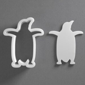 Black cookie Standing Penguin Bird Cookie Cutter Set for Polymer Clay Jewelry Earrings Biscuit Fondant Craft Tool Mirrored Pair Suitable Mini Medium Large Sizes for Baking Animal DIY C