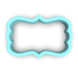 Black Plaque Cookie Cutter Stamp and Stencil Number 64 Plastic Outline with Sharp Edges for Plaque Shaped Cookies, Fondant, Pastries, Biscuits, Sandwiches, Polymer Clay and Craft Projects