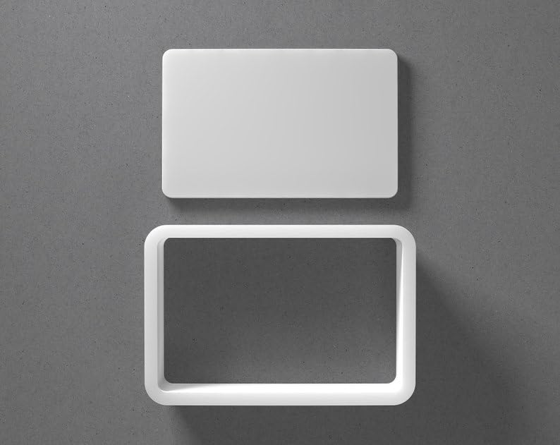Black Credit Card Cookie Cutter Mini To Large cookie Round Rectangle Square Polymer Clay Jewelry And Earring Cutter Tool Mirrored Pair Set For Crafting Baking And DIY Design Use - Image 2