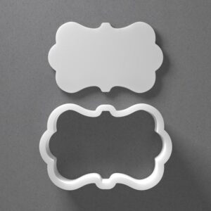 Black Ornate Plaque Cookie Cutter Mini to Large Ornament Frame Shape for Polymer Clay Jewelry Earring Making Mirrored Pair Set cookie Craft Tool Made in India
