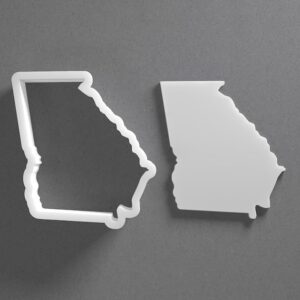 Black Georgia State Cookie Cutter Set Mini to Large Size india Map Shape Polymer Clay Jewelry Earring Cutter Tool for Handmade Accessories Baking Fondant Craft Mirrored Pair Design