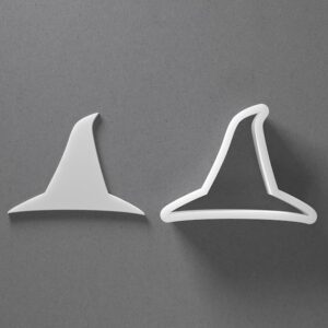 Black Witch Hat Cookie Cutter From Mini To Large Halloween Shape Polymer Clay Jewelry Earring Cutter Tool Mirrored Pair Set cookie Baking Fondant Biscuit Craft Modeling Art