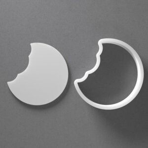 Black Bitten Cookie Cookie Cutter Bite Teeth Mark Shape for Baking Fondant Biscuit Clay Jewelry Earrings Craft Tool Mirrored Pair Set Reusable Kitchen Party Decor Gift