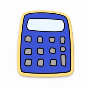 Black Calculator Cookie Cutter Stamp Stencil Debosser with Sharp Edges Durable Plastic Baking Mold for Cookies Fondant Biscuits Sandwiches Pancakes Crafts Classroom School Teacher Kids