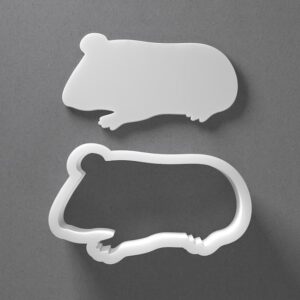Black Guinea Pig Cookie Cutter Animal Pet Shape for Baking Fondant Biscuit Clay Jewelry Earrings Craft Tool Mirrored Pair Set Reusable Kitchen Party Decor Gift