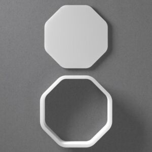 Black Rounded Octagon Cookie Cutter Mini to Large Round Polygon Shape for Polymer Clay Jewelry Earring Making Mirrored Pair Set cookie Craft Tool India