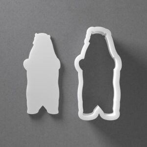 Black Standing Polar Bear Cookie Cutter Mini to Large Animal Shape for Polymer Clay Jewelry Earring Making Mirrored Pair Set cookie Craft Tool Made in India