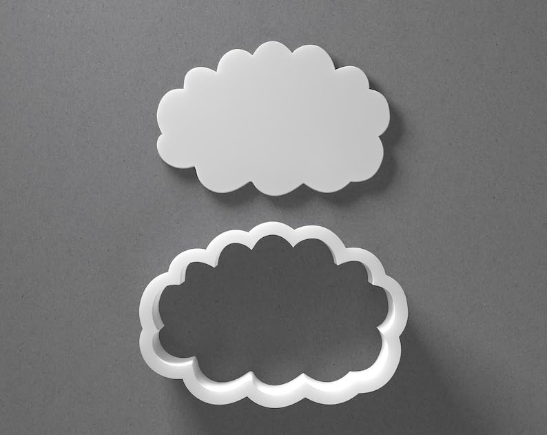 Whimsical Cloud Cookie Cutter Fluffy Cloud Shape cookie Baking Tool for Cookies Biscuits Fondant Dough Clay Jewelry Making Earring Craft Decorating Party Baking and Home Use