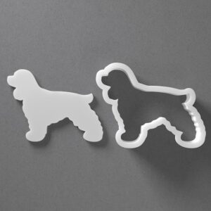 Black cookie Cocker Spaniel Cookie Cutter Dog Breed Shape for Polymer Clay Jewelry Earrings Biscuit Fondant Craft Tool Mirrored Pair Suitable for Mini Medium Large Use