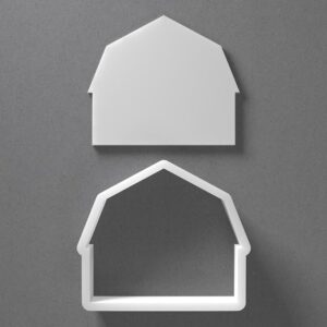 Black Barn Cookie Cutter Mini to Large Farm Building Shape for Polymer Clay Jewelry Earring Making Mirrored Pair Set cookie Craft Tool India