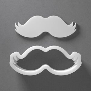 Black Oldschool Mustache Cookie Cutter Mini to Large Moustache Shape for Polymer Clay Jewelry Earring Making Mirrored Pair Set cookie Craft Tool Made in India