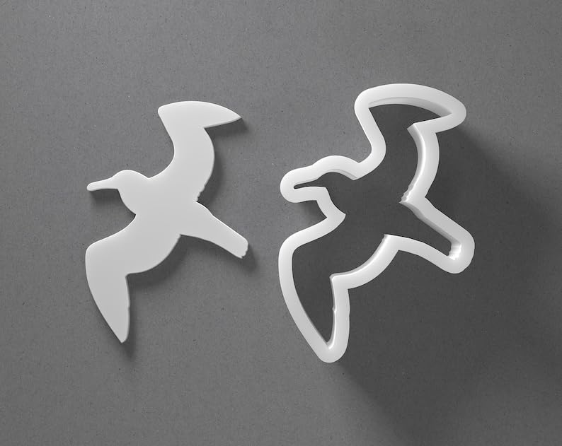 Black Flying Albatross Bird Cookie Cutter Mini to Large Seabird Shape for Polymer Clay Jewelry Earring Making Mirrored Pair Set cookie Craft Tool India - Image 2