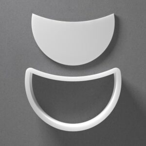 Black Half Moon Cookie Cutter cookie Mini to Large Crescent Bowl Shape for Cookies Biscuits Fondant Clay Jewelry Earring Making Craft Baking Tool Mirrored Pair Set Made in India
