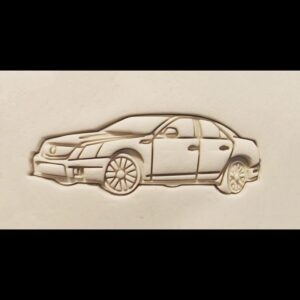 Black 2011 Cadillac V Series Car Cookie Cutter Cookie Luxury Sports Sedan Cookie Mold for Auto Enthusiast Treats Birthday Party Baking Racing Theme Crafts and Car Collector Decorations