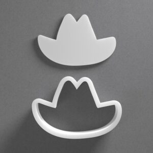 Black Cowboy Hat Cookie Cutter Set Mini to Large Size Wild West Rodeo Cow Boy Shape Polymer Clay Jewelry Earring Cutter Tool for Handmade Accessories Baking Fondant Craft Mirrored Pair