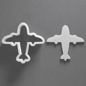 Black Airplane Cookie Cutter Mini To Large cookie Plane Aeroplane Shape Polymer Clay Jewelry And Earring Cutter Tool Mirrored Pair Set For Travel Crafting Baking And DIY Projects