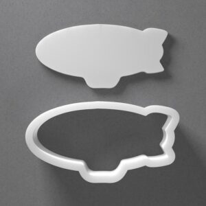 Black Blimp Cookie Cutter Mini To Large cookie Balloon Zeppelin Shape Polymer Clay Jewelry And Earring Cutter Tool Mirrored Pair Set For Aviation Themed Crafting Baking And DIY Project