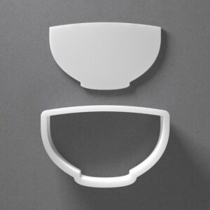 Black Soup Bowl Cookie Cutter From Mini To Large Food Shape Polymer Clay Jewelry Earring Cutter Tool Mirrored Pair Set cookie Baking Fondant Biscuit Craft Modeling Art