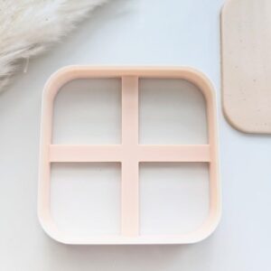 Rounded Square Cookie Cutter for Biscuit Fondant Pastry Dough Large Round Edge Square Clay Cutter for Polymer Clay Crafts Soft Corner Shape Cutter for Baking and DIY Jewelry Projects