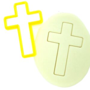 Holy Cross Cookie Cutter for Baking, Fondant, Biscuit, Sandwich, Dough, and Cake Decoration | Christian Cross Shape Cutter for Easter, Christmas, Baptism, and Religious Celebrations