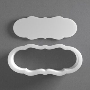 Plaque Cookie Cutter Ornament Frame Shape cookie Baking Tool for Cookies Biscuits Fondant Dough Clay Jewelry Making Earring Craft Decorating Party Baking and Home Use
