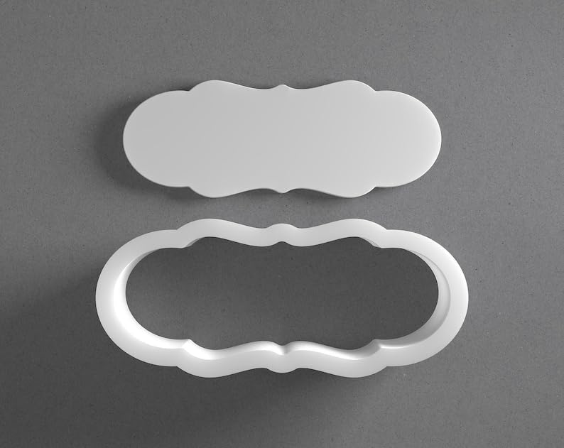 Plaque Cookie Cutter Ornament Frame Shape cookie Baking Tool for Cookies Biscuits Fondant Dough Clay Jewelry Making Earring Craft Decorating Party Baking and Home Use
