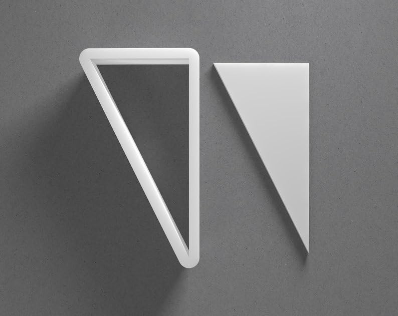 Black Tall Right Triangle Cookie Cutter Arrow Shape for Baking Fondant Biscuit Polymer Clay Jewelry Earrings Craft Tool Mirrored Pair Set Reusable Kitchen Party Decor Gift